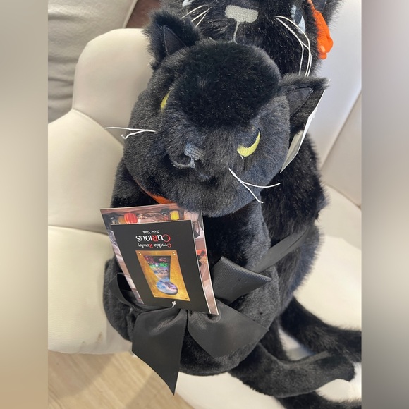 Halloween Black Cat Family Plush Pillow Set of 3 Dad, Mom & Baby NWT CR Curious - Picture 4 of 4